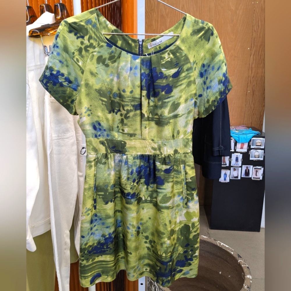 Peter Som Silk Watercolor Dress